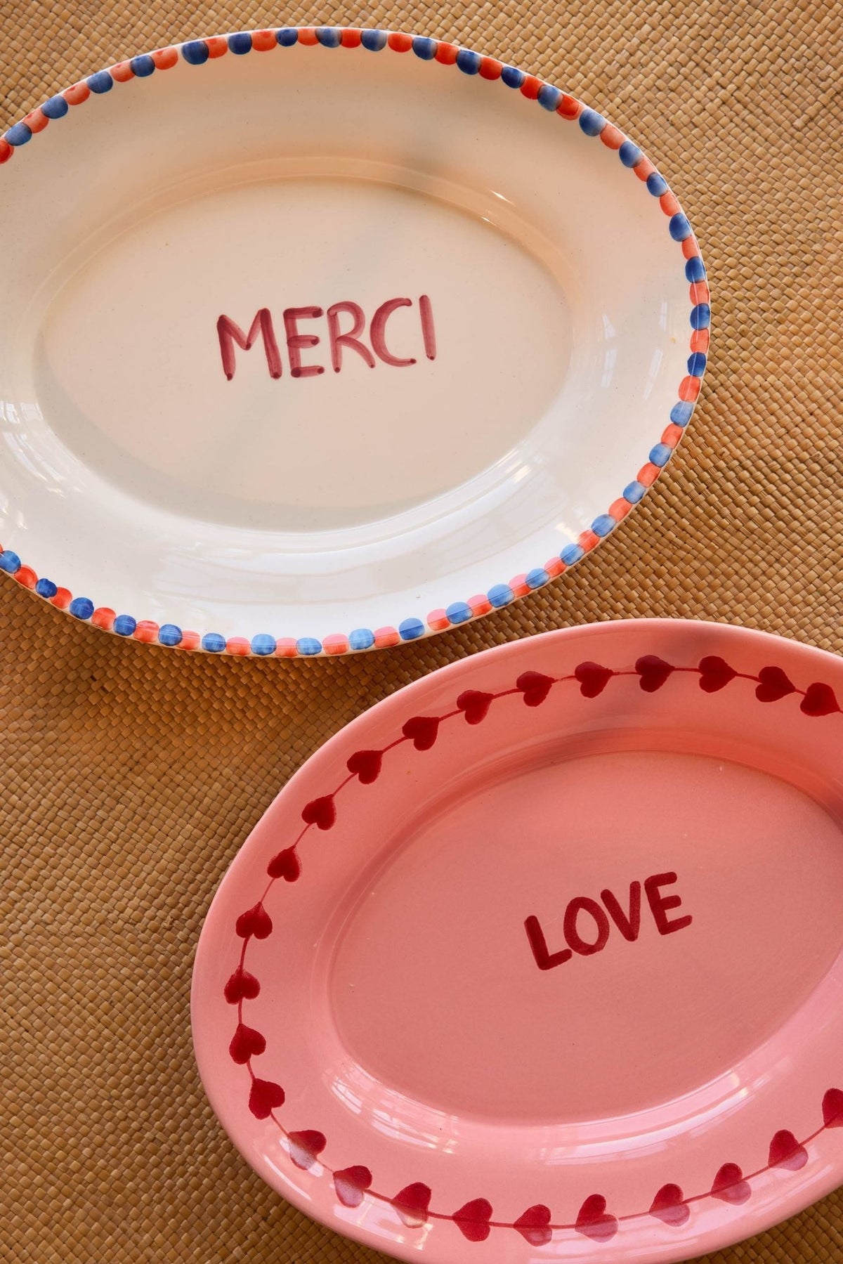 Hand-Painted Ceramic Serving Platter – Medium