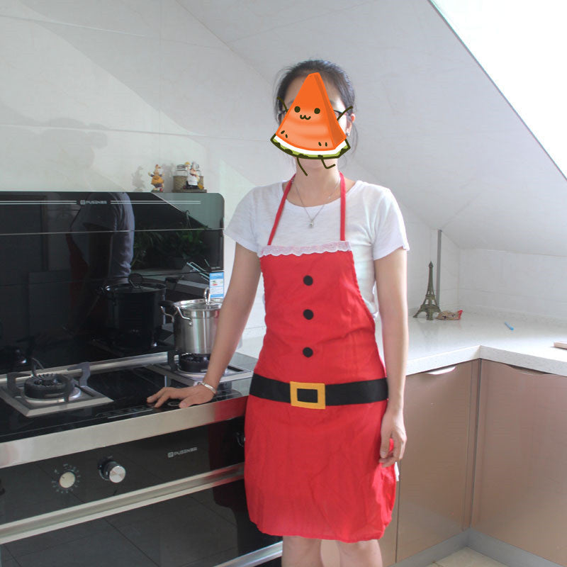 Red Merry Christmas Kitchen Apron