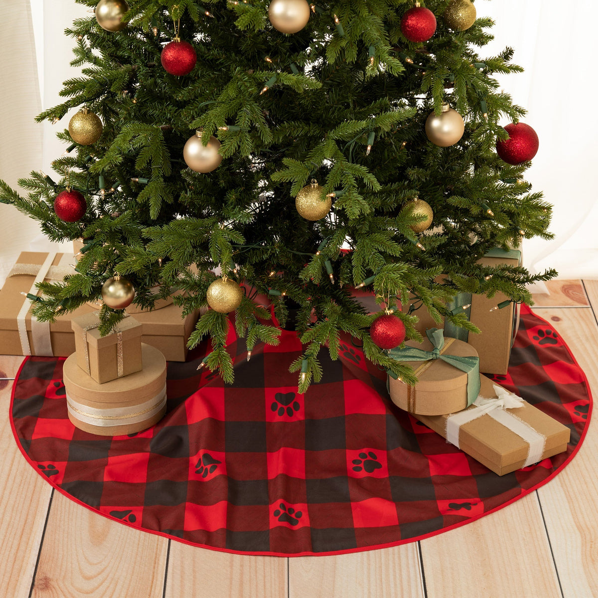 Pets & Paws Christmas Tree Skirt — 48 Inches