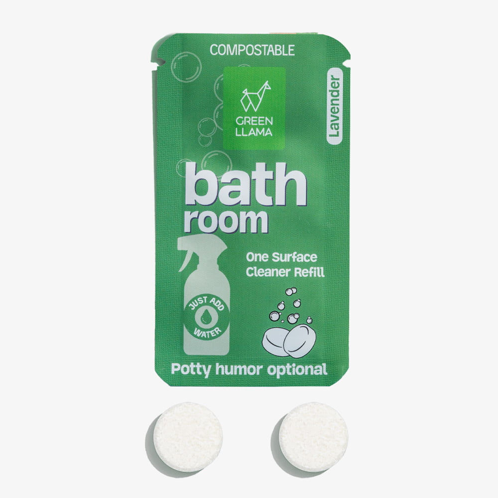 Refillable Lavender Bathroom Cleaning Kit