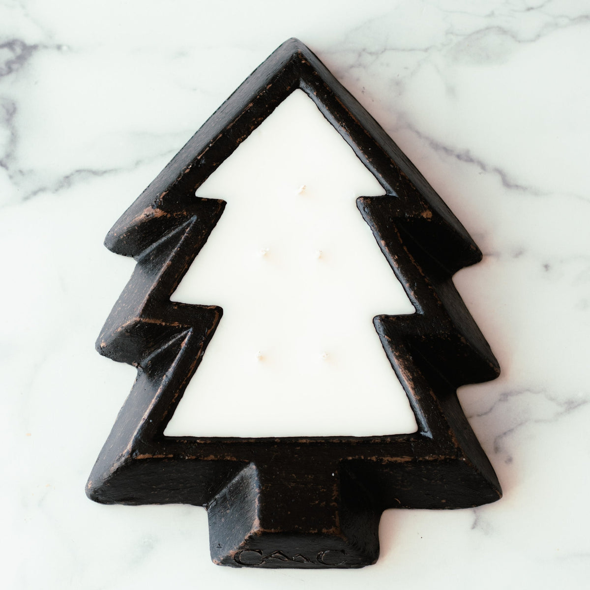 Christmas Tree Ceramic Bowl Soy Candle — Cedar Mountain