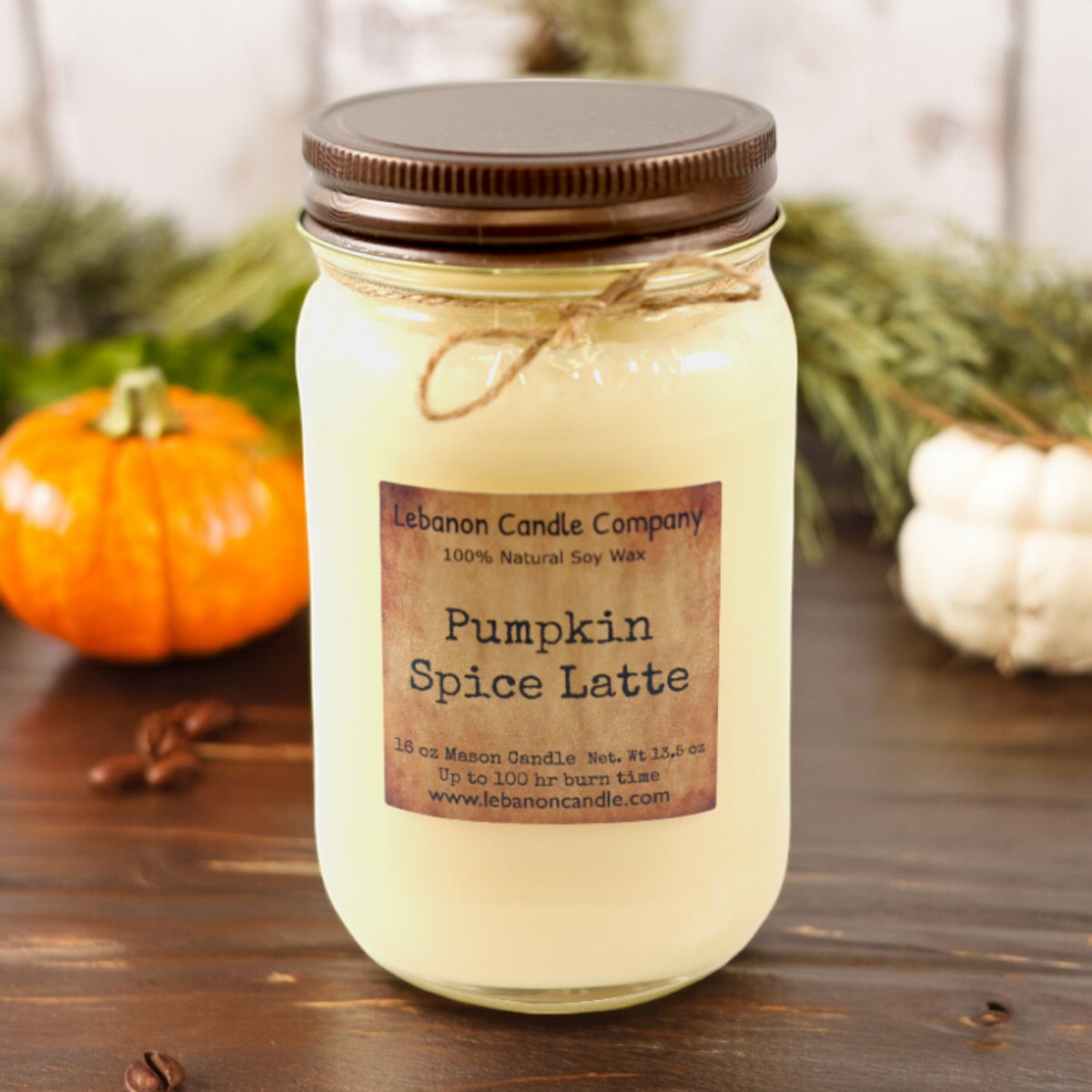 Lebanon Pumpkin Spice Latte Soy Candle — 16.5 oz
