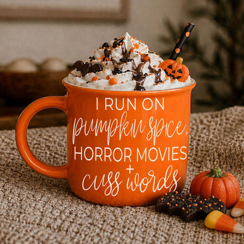 Pumpkin Spice & Horror Movies Ceramic Mug