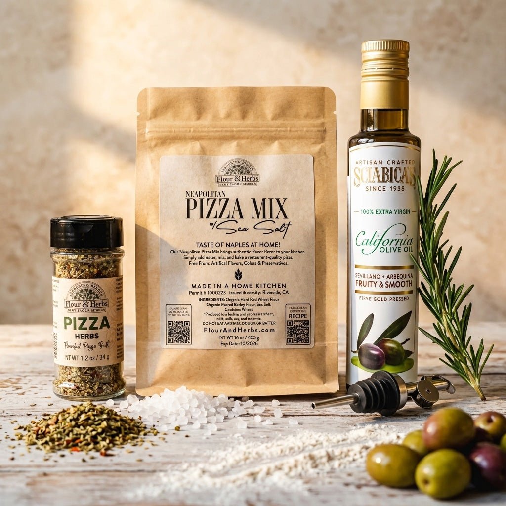 Pizza Night Gift Box — Dough Mix, Olive Oil & Herbs