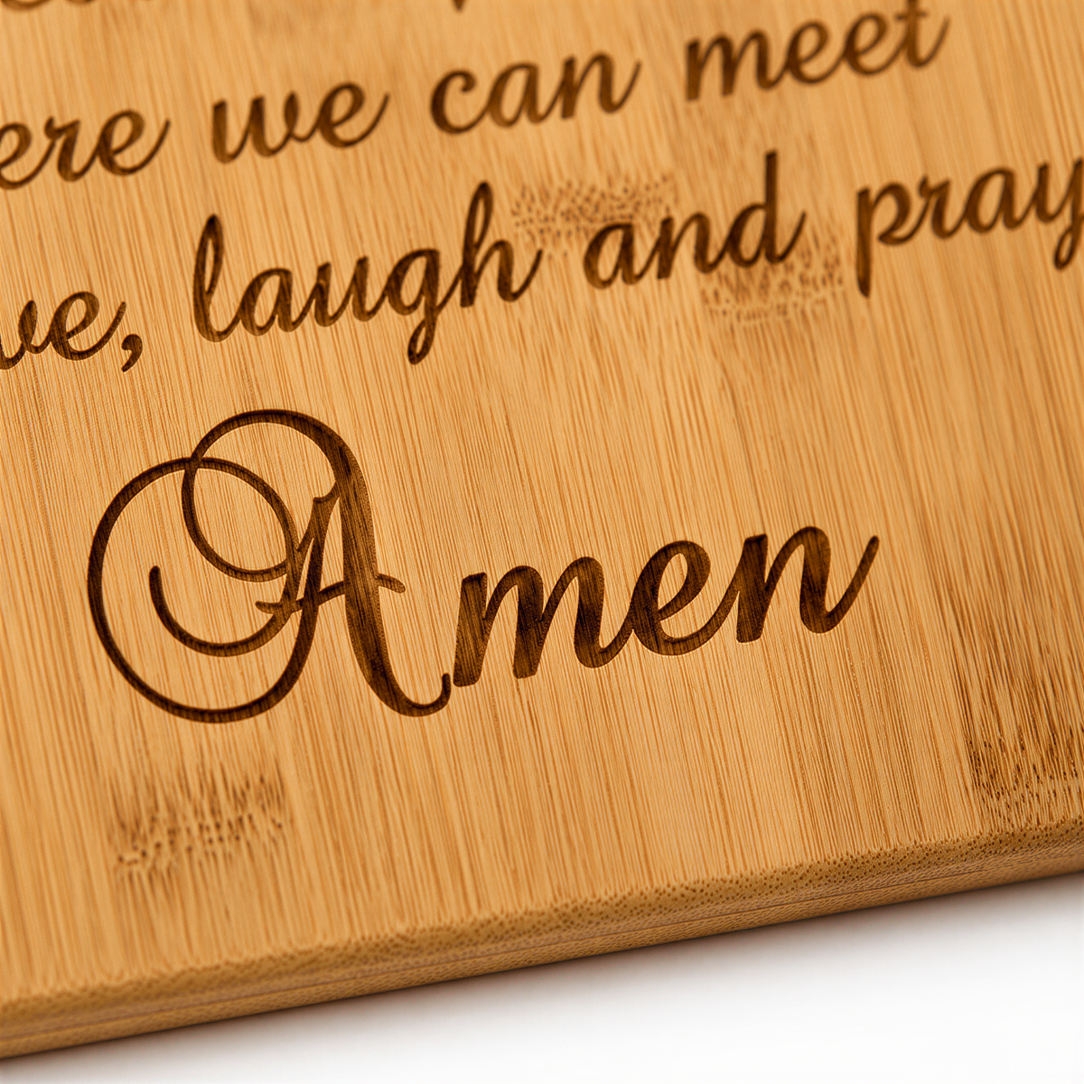 Kitchen Prayer Bamboo Cutting Board