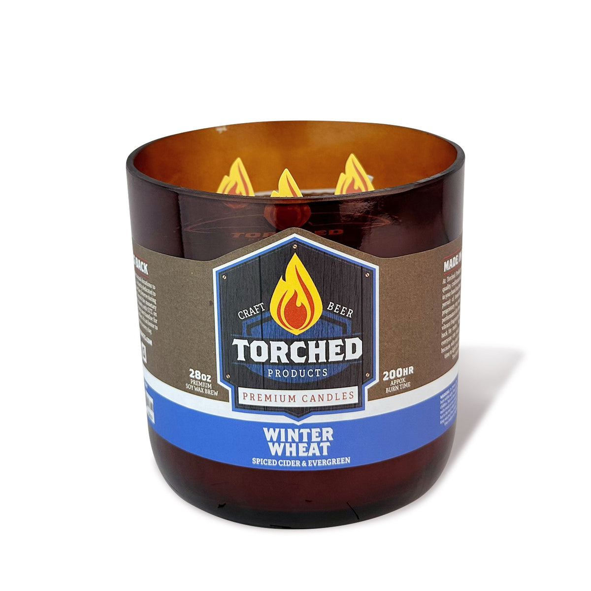 Winter Wheat Soy Wax Beer Bottle Candle
