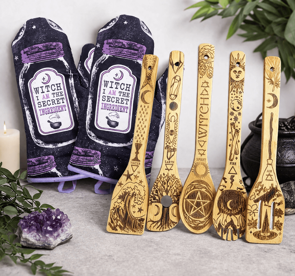 5 Elements Bamboo Kitchen Utensil Set