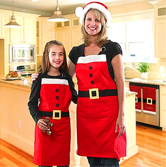 Red Merry Christmas Kitchen Apron