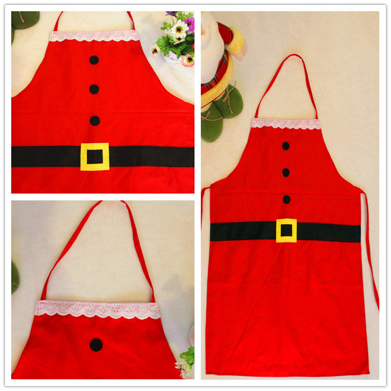 Red Merry Christmas Kitchen Apron