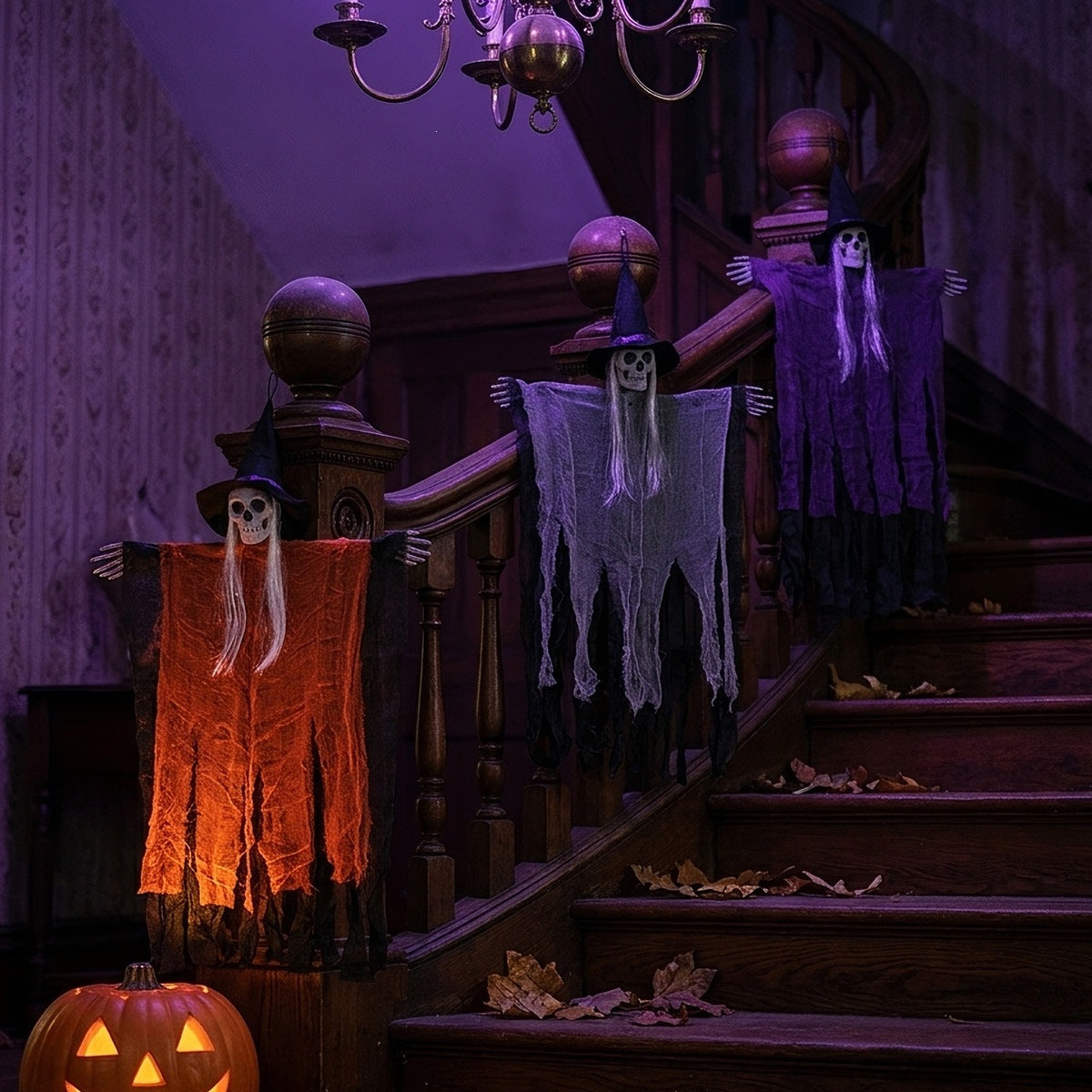 Halloween Skull Witch Hanging Ornament
