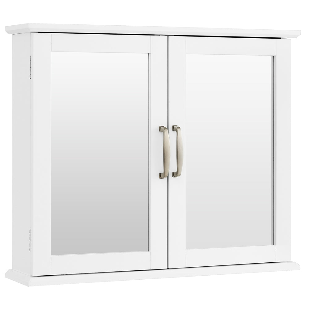2-Tier Mirrored Bathroom Wall Cabinet