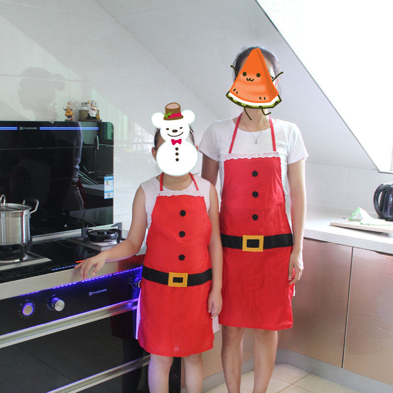 Red Merry Christmas Kitchen Apron