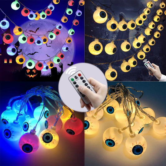Halloween Eyeball LED String Lights
