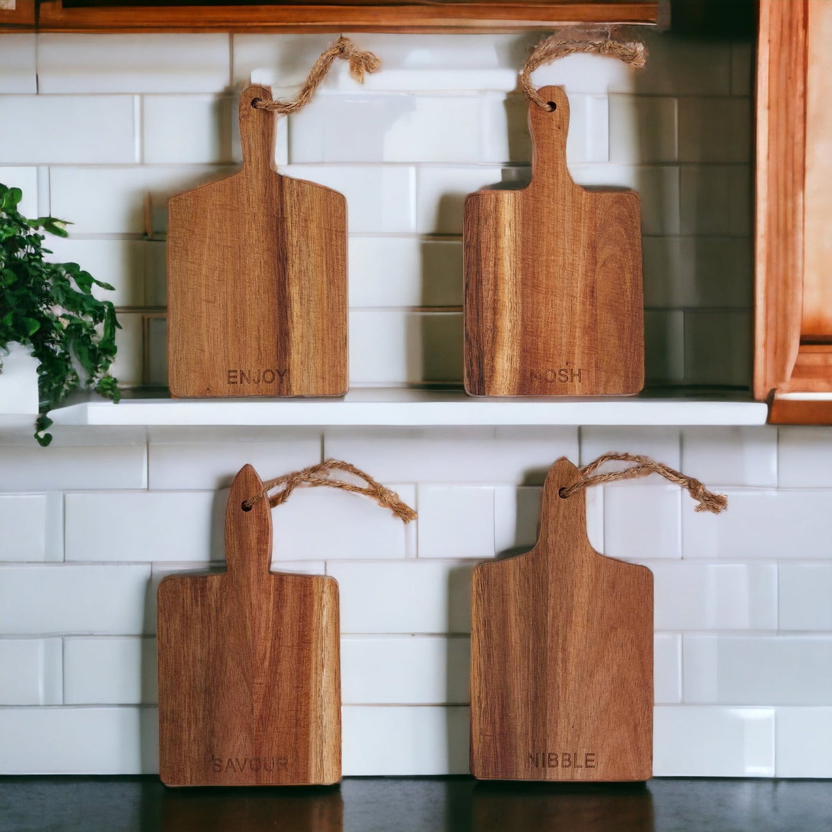 Acacia Mini Serving Boards — Individual or Set of 4