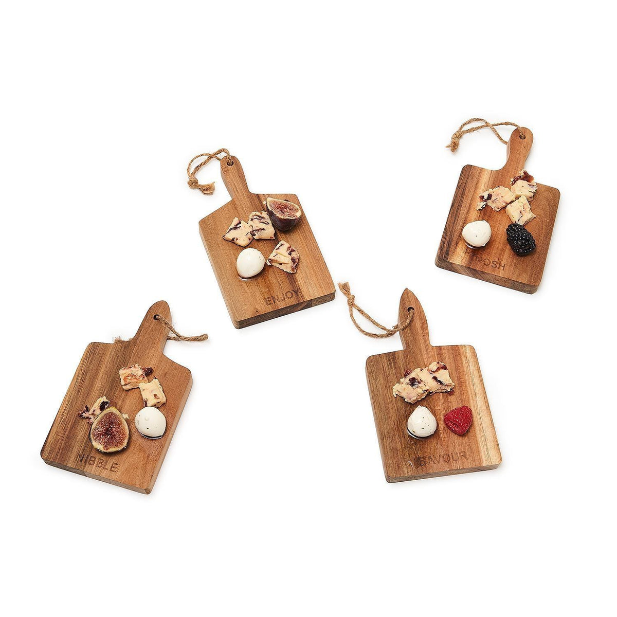 Acacia Mini Serving Boards — Individual or Set of 4