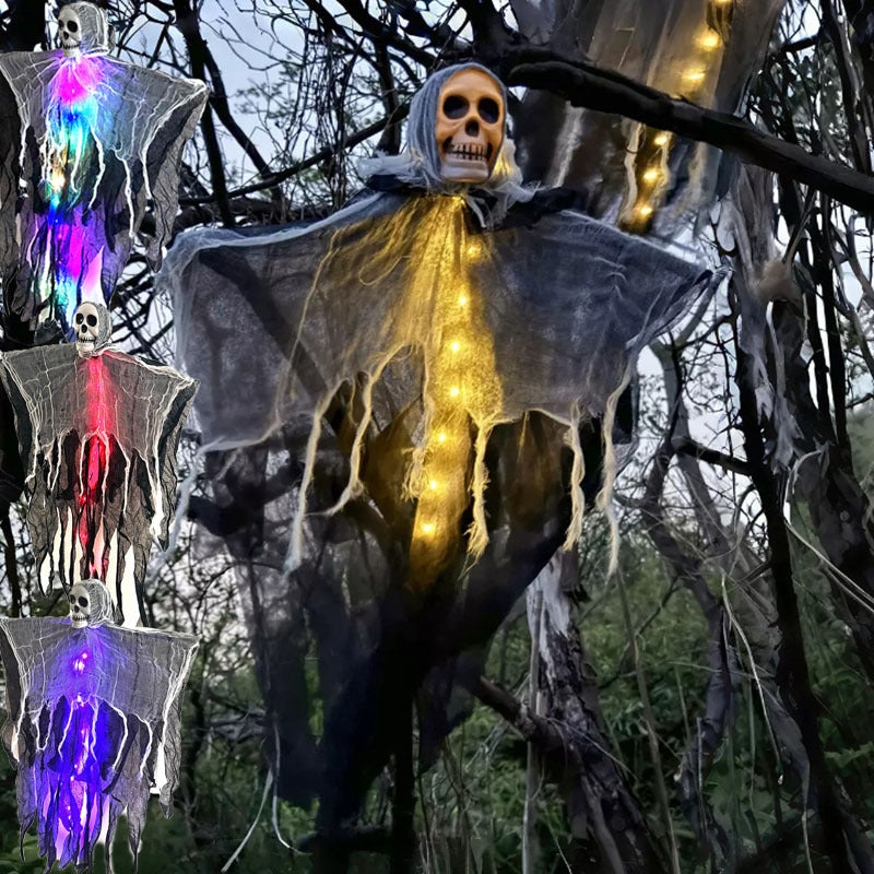 Hanging Ghost & Skull Halloween Decoration