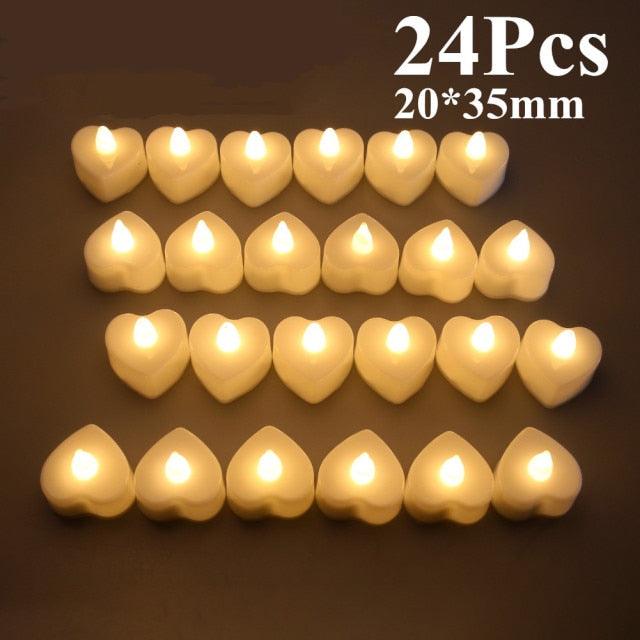 Flameless LED Tea Lights for Holidays & Events