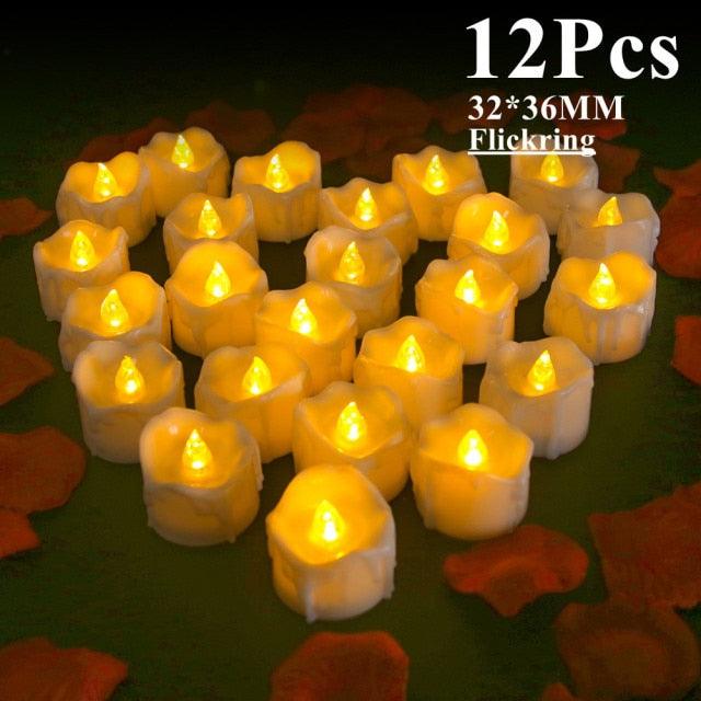 Flameless LED Tea Lights for Holidays & Events