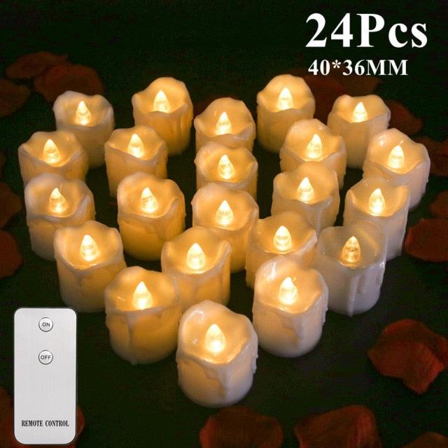 Flameless LED Tea Lights for Holidays & Events