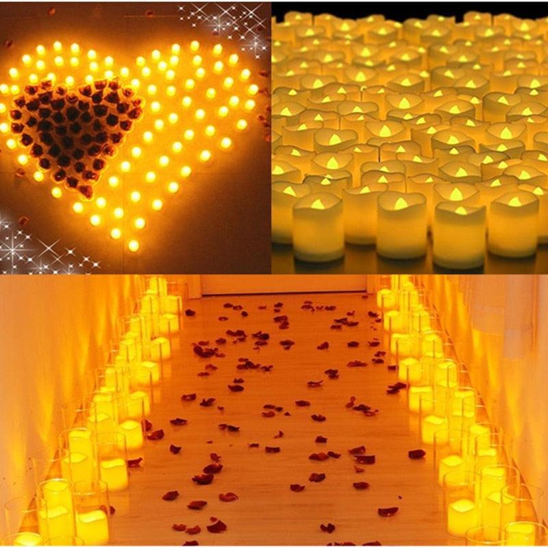 Flameless LED Tea Lights for Holidays & Events