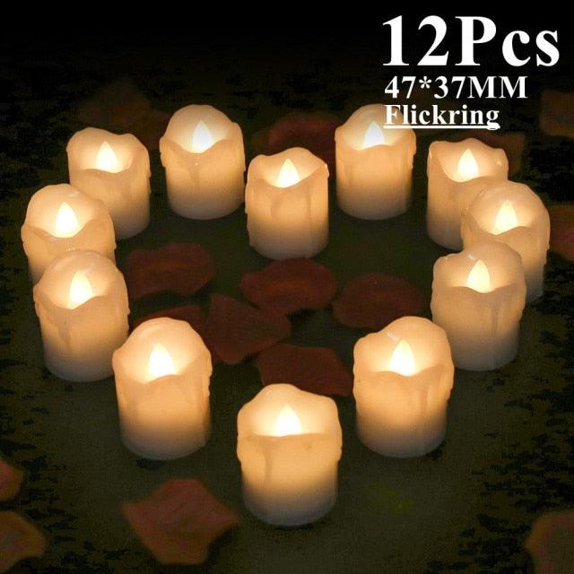 Flameless LED Tea Lights for Holidays & Events