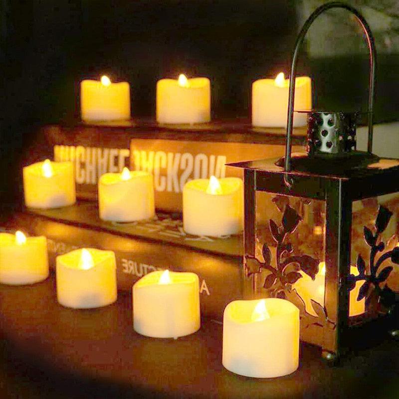 Flameless LED Tea Lights for Holidays & Events