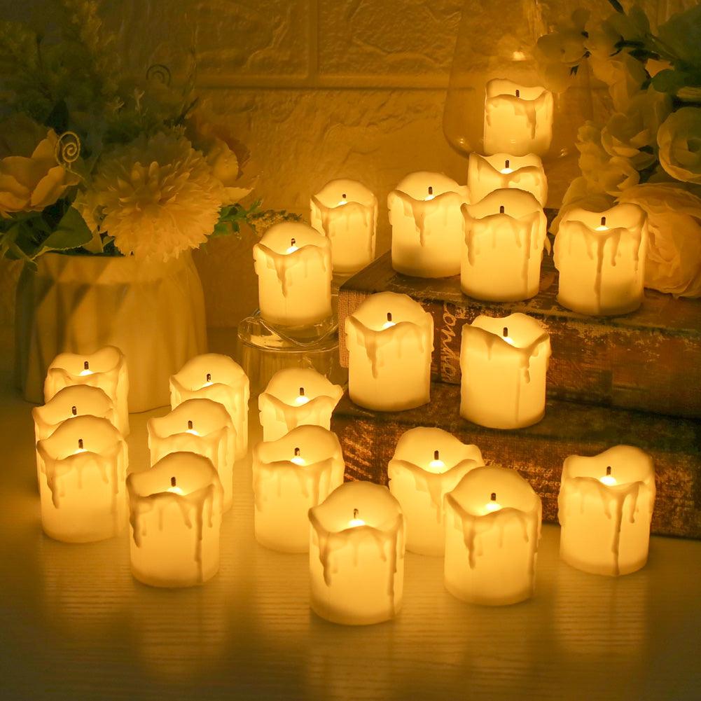 Flameless LED Tea Lights for Holidays & Events