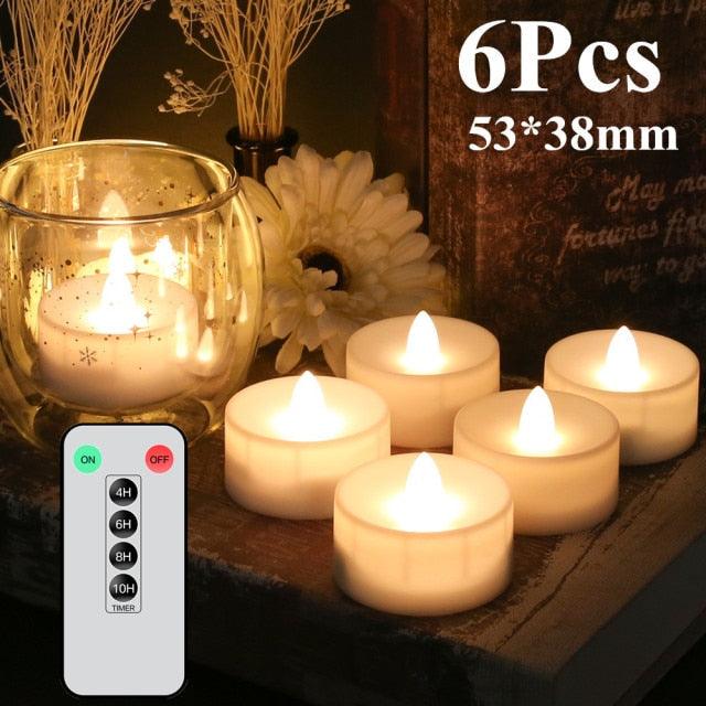 Flameless LED Tea Lights for Holidays & Events