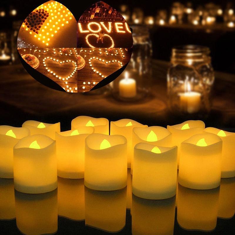 Flameless LED Tea Lights for Holidays & Events