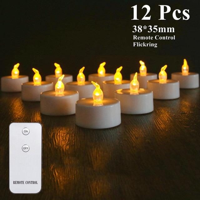 Flameless LED Tea Lights for Holidays & Events