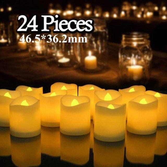 Flameless LED Tea Lights for Holidays & Events