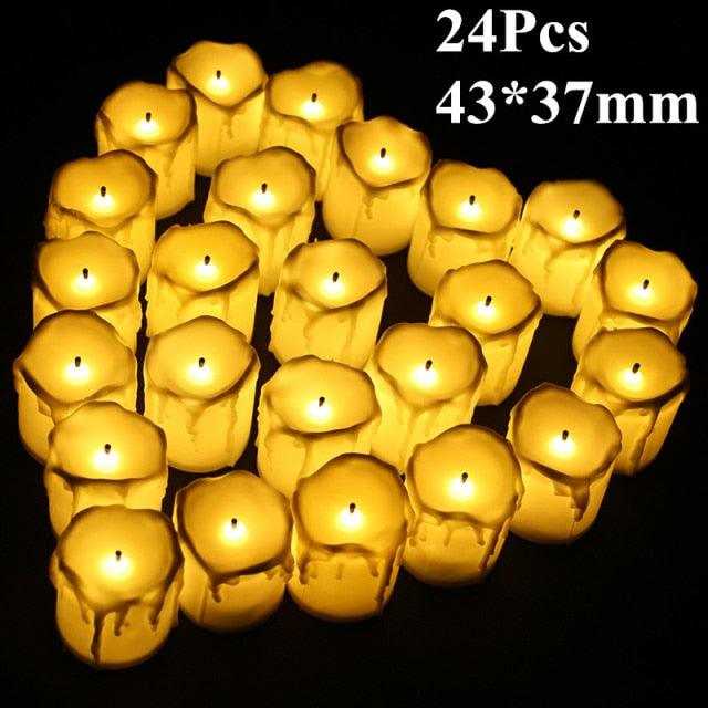 Flameless LED Tea Lights for Holidays & Events
