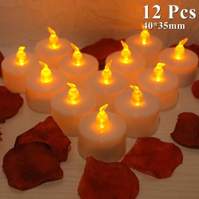 Flameless LED Tea Lights for Holidays & Events