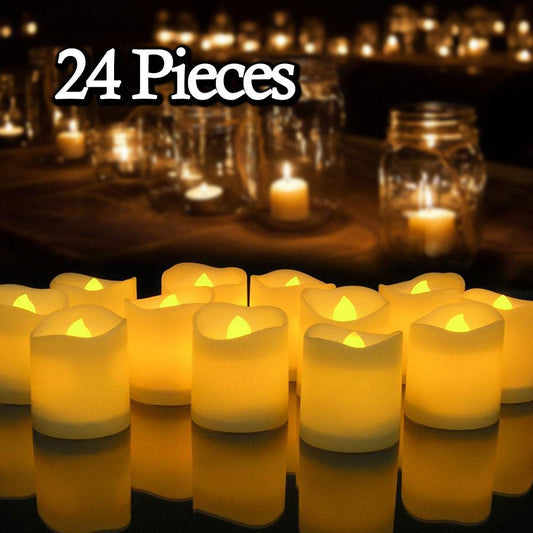 Flameless LED Tea Lights for Holidays & Events