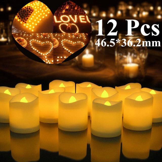 Flameless LED Tea Lights for Holidays & Events