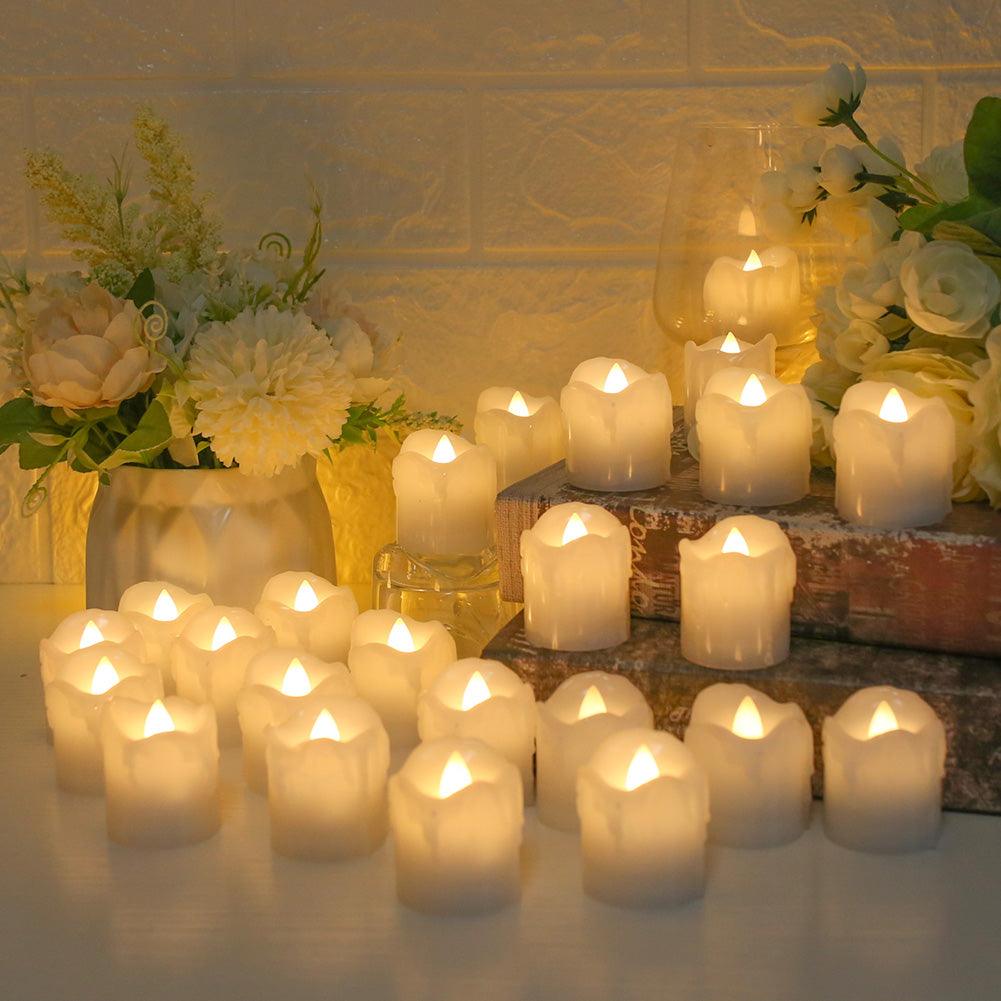Flameless LED Tea Lights for Holidays & Events