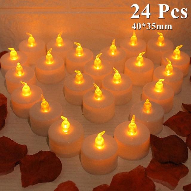 Flameless LED Tea Lights for Holidays & Events