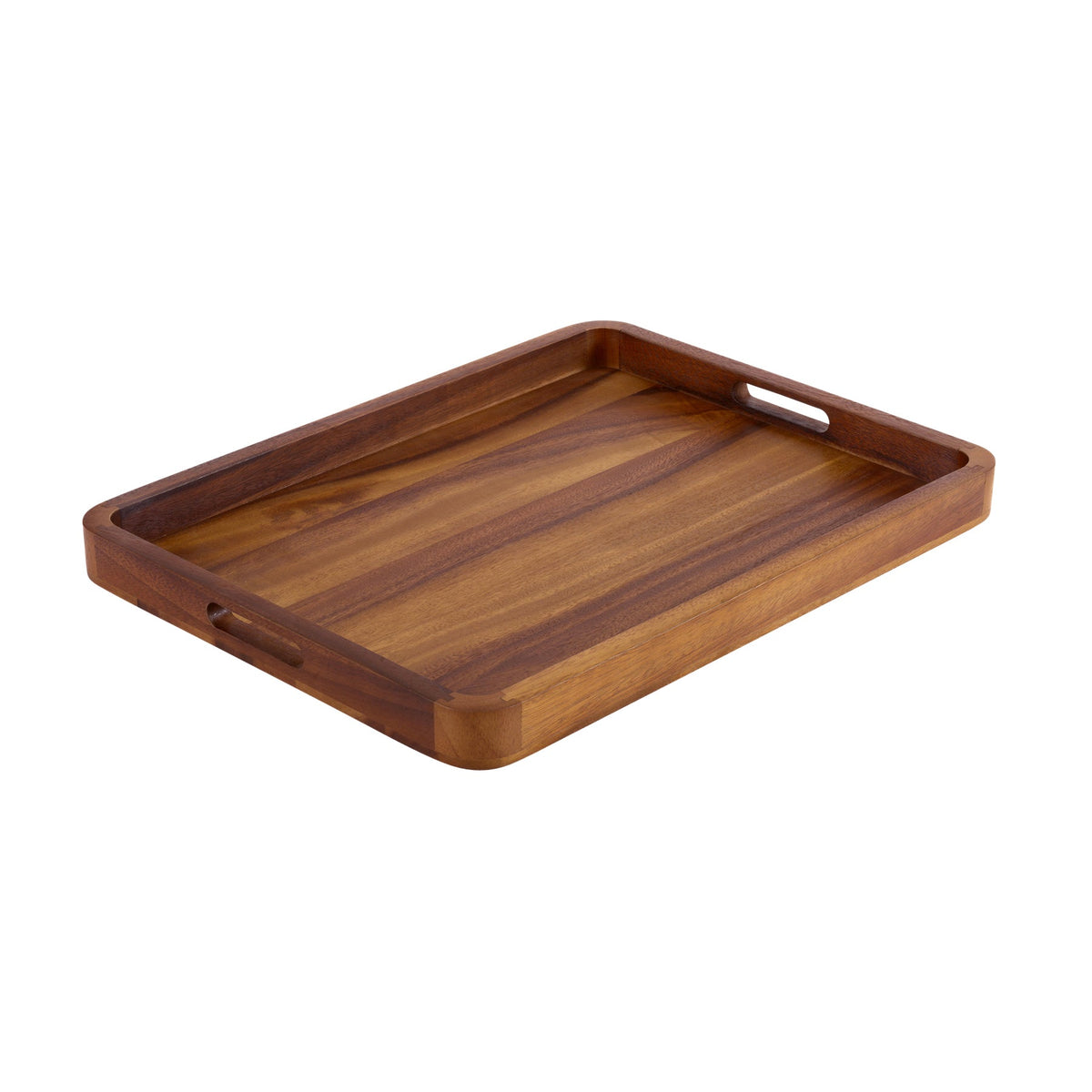 Large Acacia Wood Serving Tray – 20 × 15 in