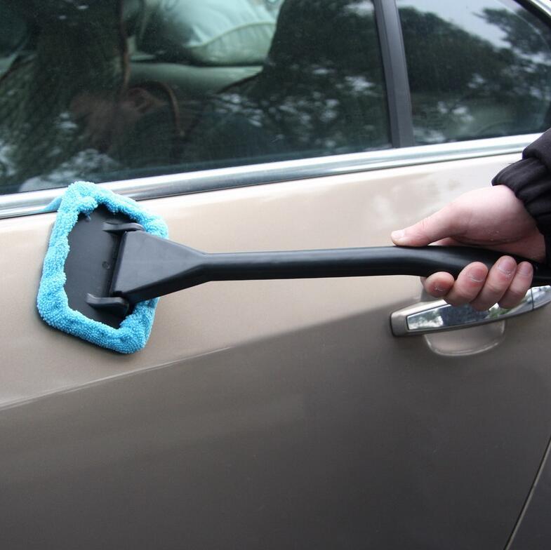 Long-Handle Microfiber Windshield Cleaning Tool
