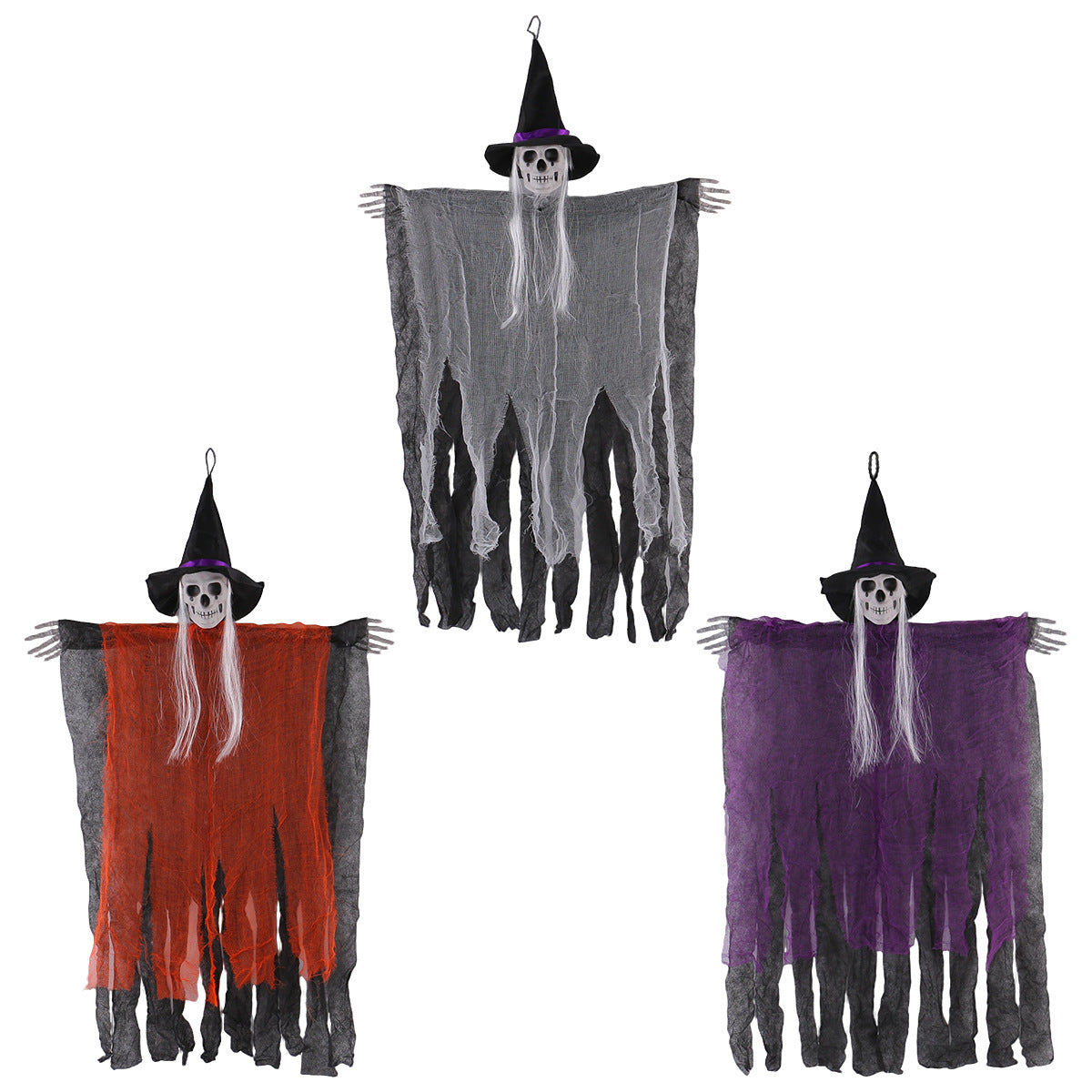Halloween Skull Witch Hanging Ornament
