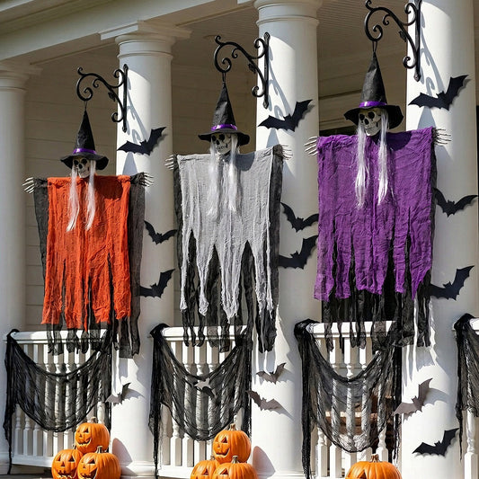 Halloween Skull Witch Hanging Ornament