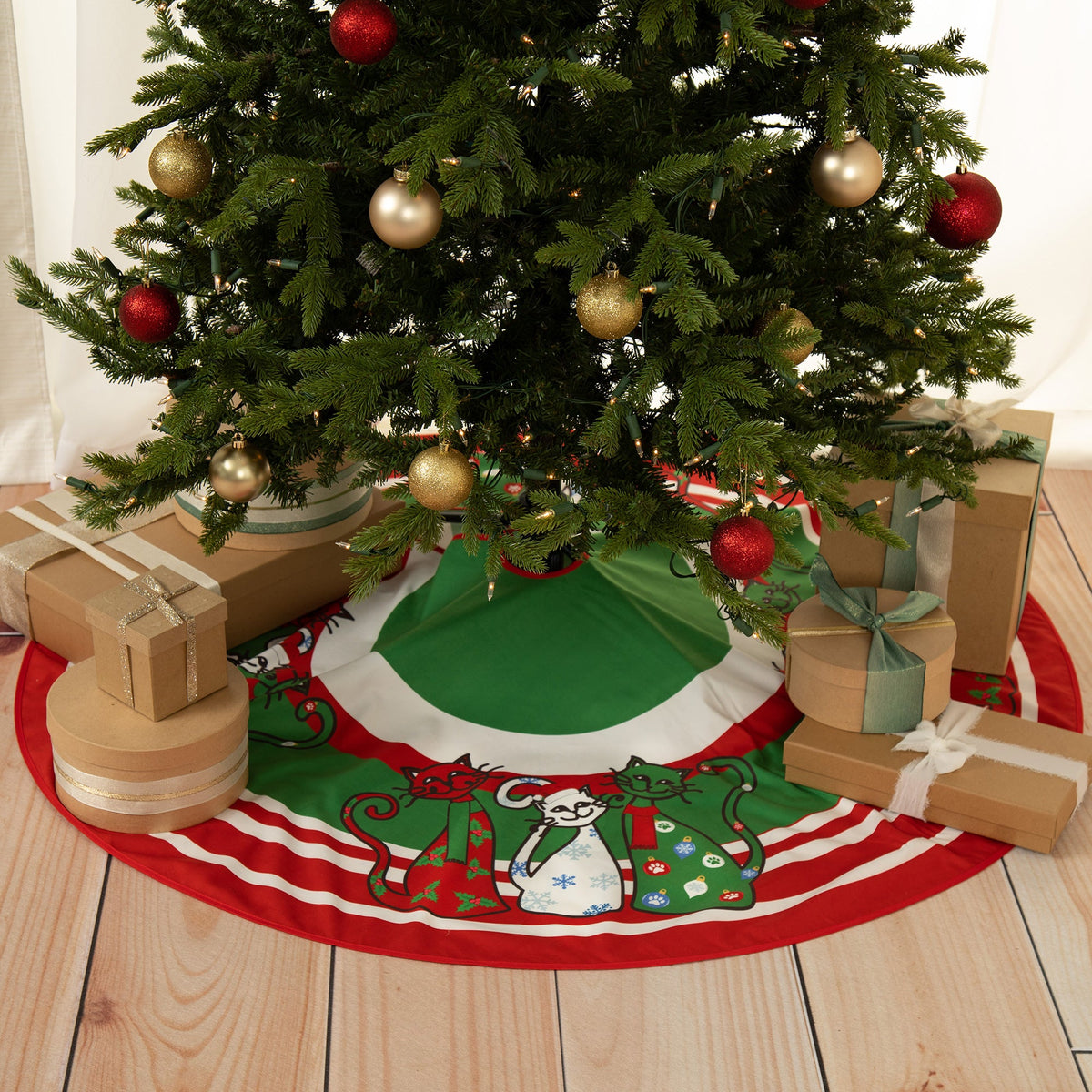 Pets & Paws Christmas Tree Skirt — 48 Inches