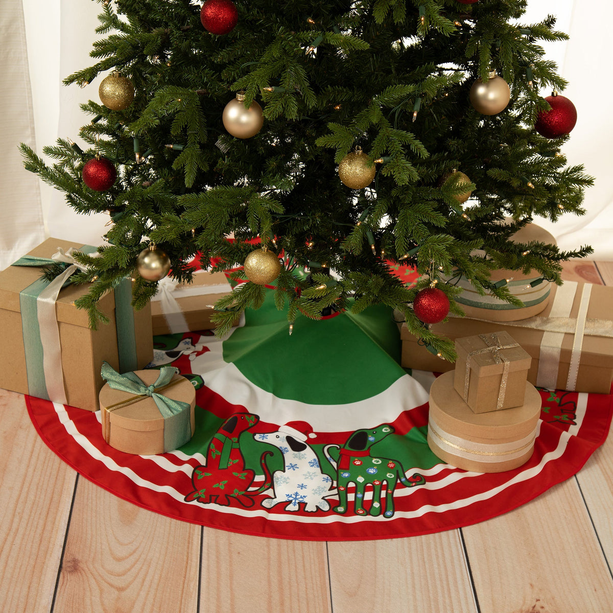 Pets & Paws Christmas Tree Skirt — 48 Inches