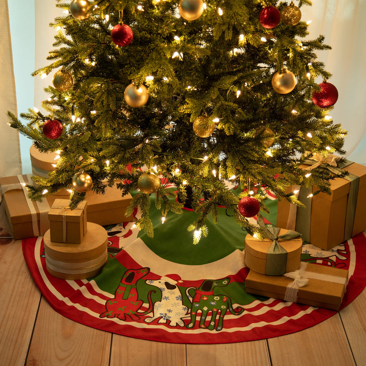 Pets & Paws Christmas Tree Skirt — 48 Inches