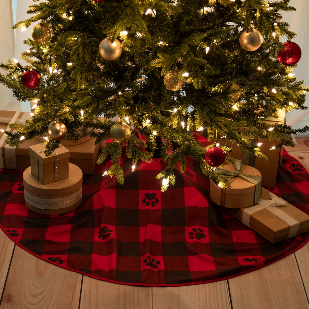 Pets & Paws Christmas Tree Skirt — 48 Inches