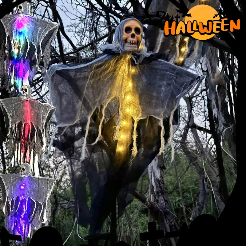 Hanging Ghost & Skull Halloween Decoration