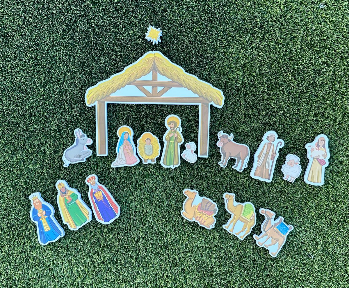 Quiet Nativity Foam Bath Play Set — 17 Pieces