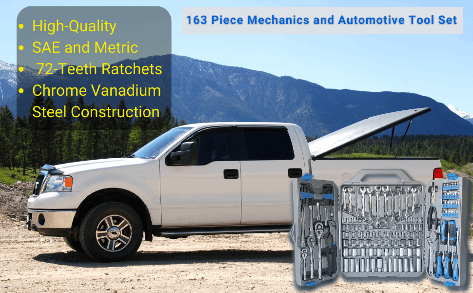Apollo 163-Piece SAE & Metric Mechanics Tool Kit