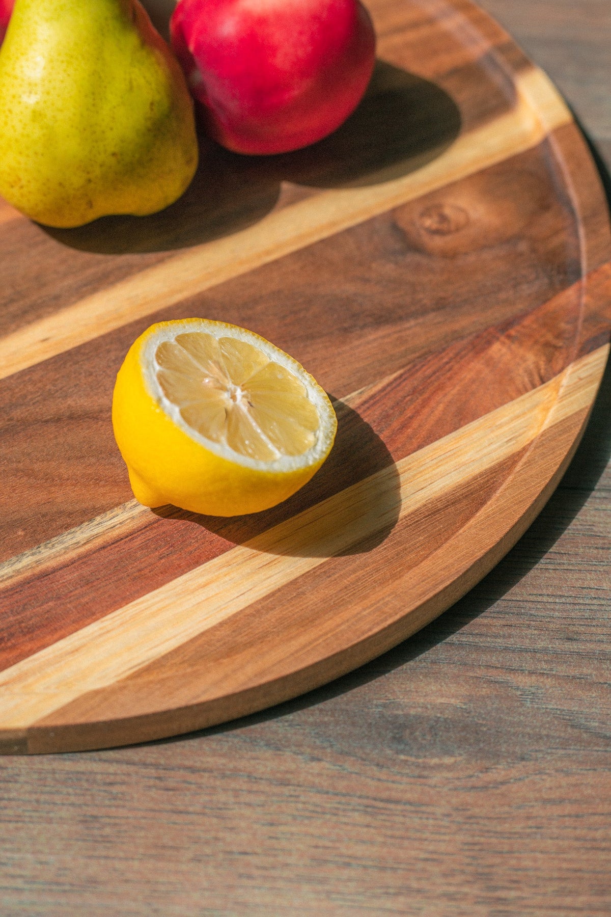 15-Inch Round Wood Charcuterie Serving Board
