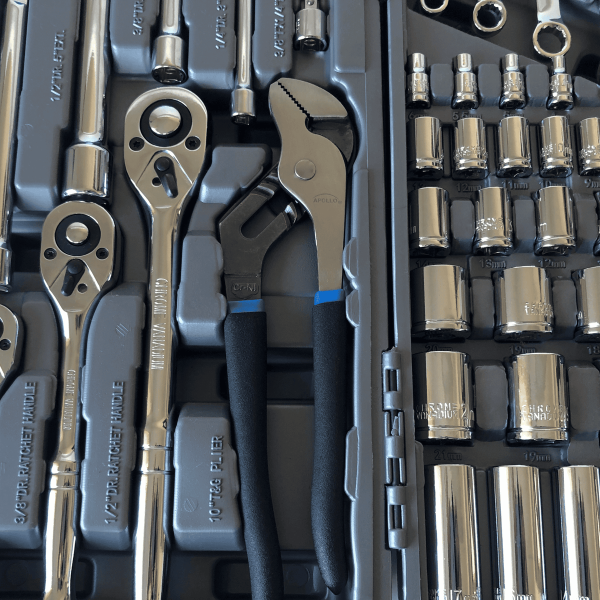 Apollo 163-Piece SAE & Metric Mechanics Tool Kit